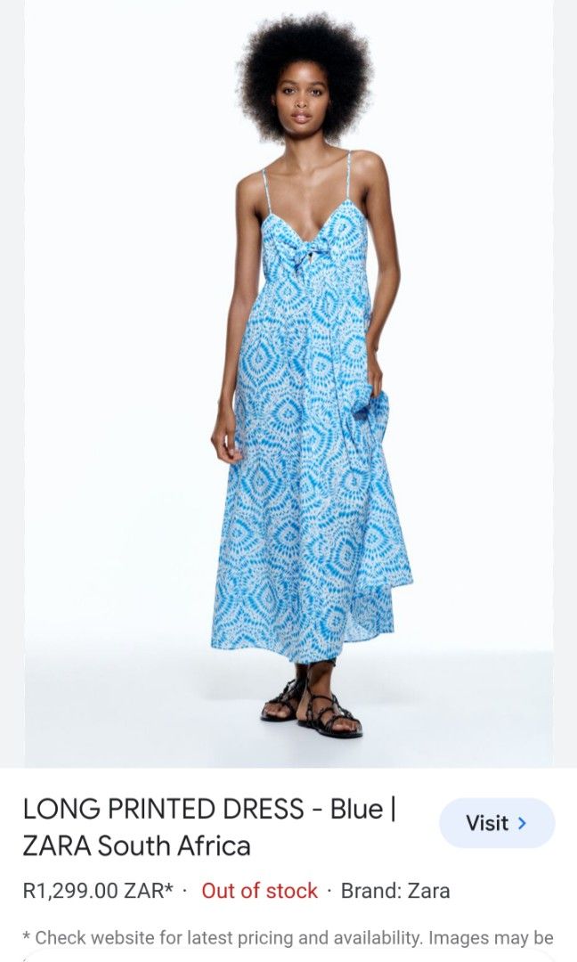 Zara printed shop flowing dress