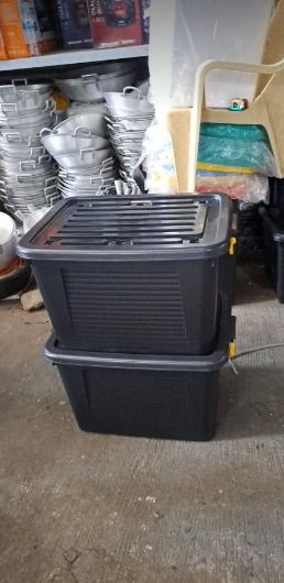 143L BIG STORAGE BOXES - To Panay QC (Category: Storage Boxes & Baskets) located in Quezon City. Submitted by uno_store (Listing ID 1266742010, Image 3). Description: ‼️ GRAND SUPER SALE 💯 ‼️ ‼️ STOCKABLE STORAGE 💯 ‼️ OPEN FOR BULK ORDERS Wholesale/Dealer/Supplier/Retailer PANG PERSONAL AT PANG NEGOSYO ✅ proof of delivery 💯 % ✅ 6 boxes 143L black storage boxes SOLD SOLD Bound to Panay Avenue QC! thank you po maam Cel till your next order po! ✅