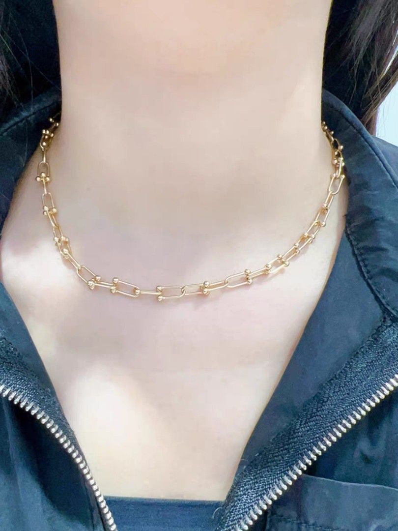 White gold deals chain link necklace