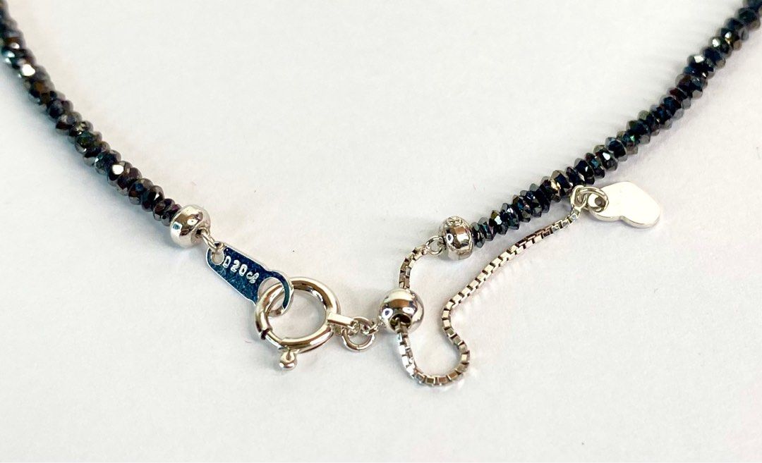 Gold black on sale diamond necklace