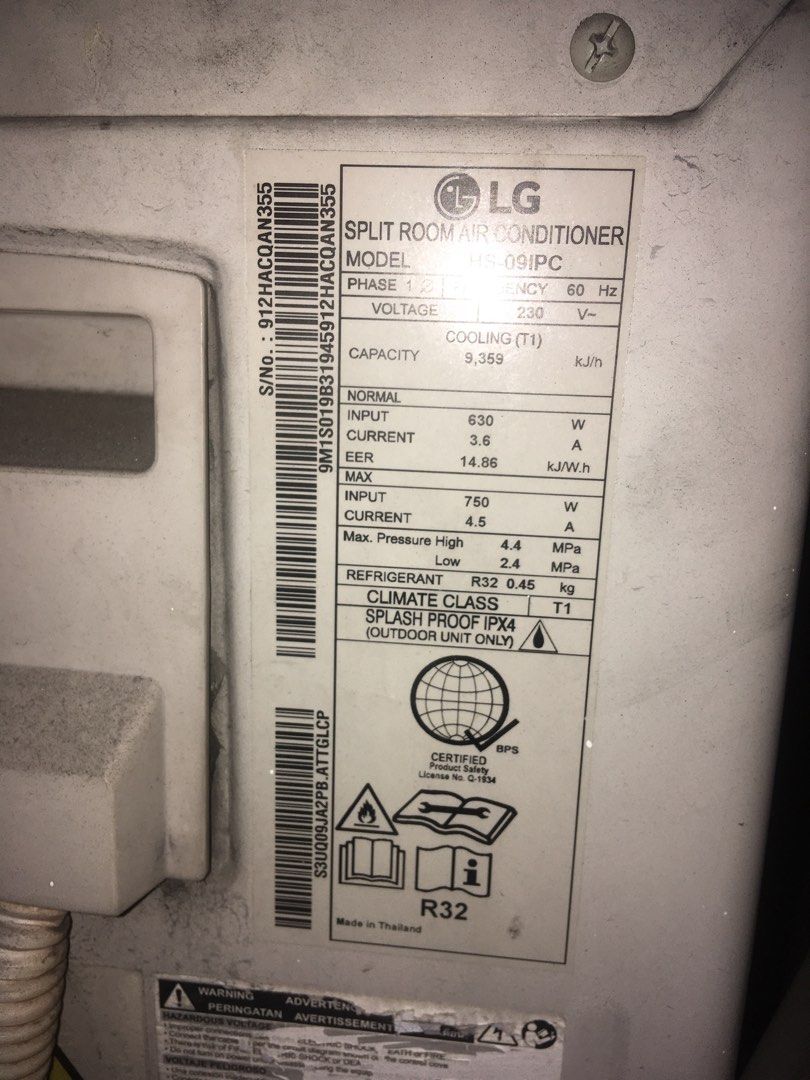 1 hp dual inverter LG, TV & Home Appliances, Air Conditioning and ...