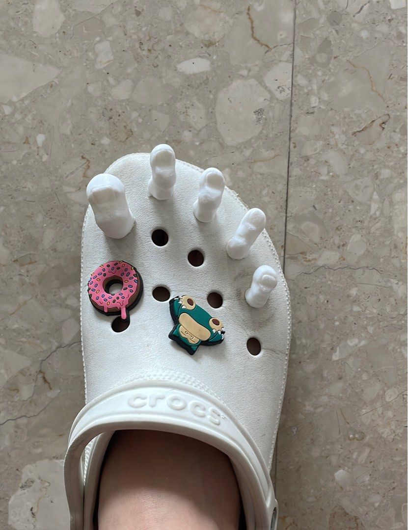 Crocs with store painted toes