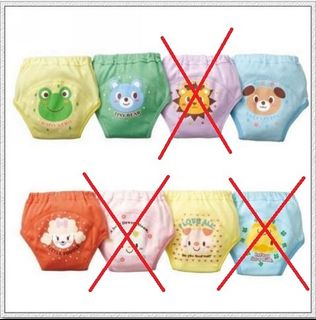MooMoo Baby 6 Packs Cotton Training Pants Reusable Toddler Potty