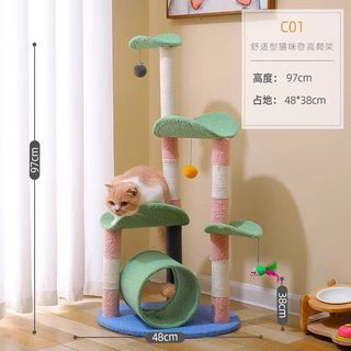 97cm Green Cat Condo - Free Assemble