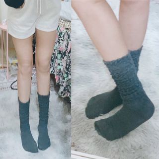 深灰色堆堆襪泡泡襪🧦短襪子小短襪女襪灰色泡泡襪