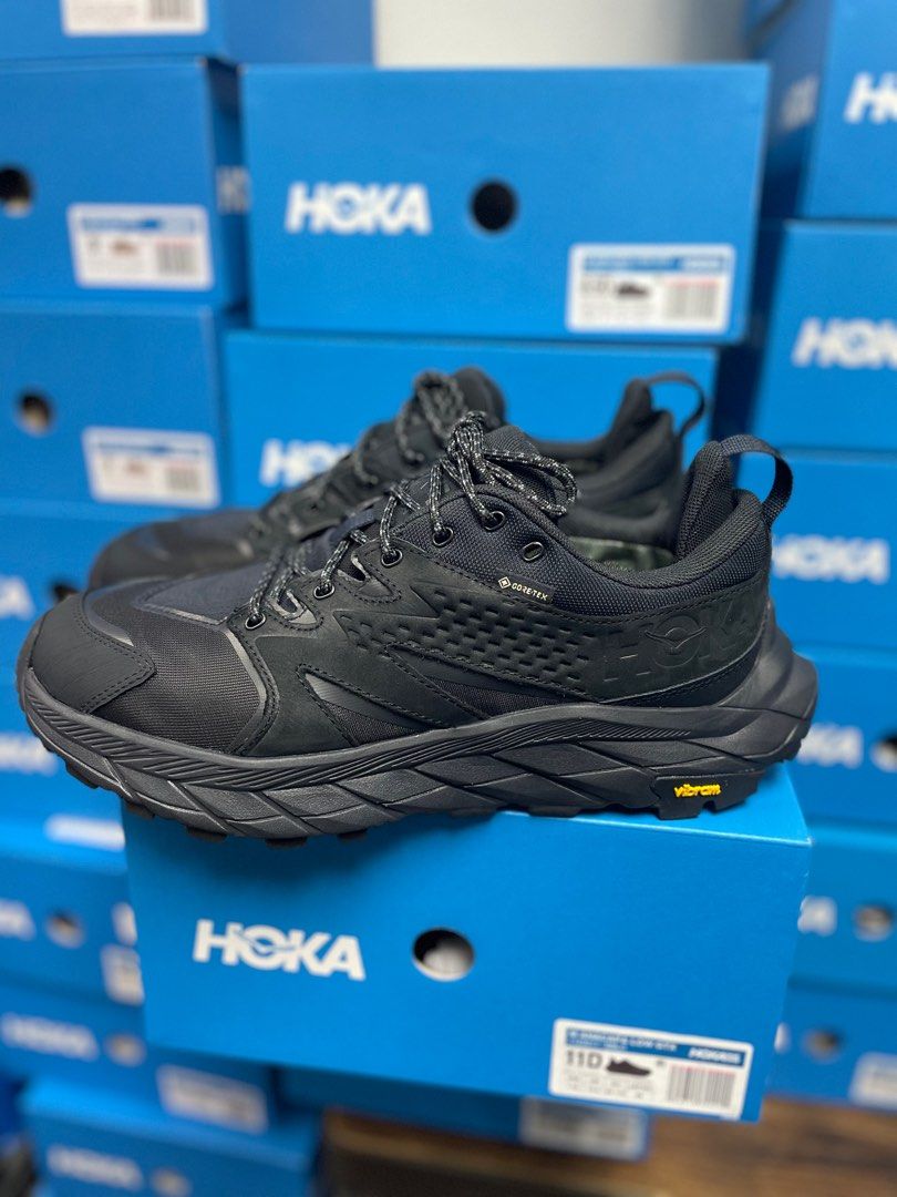 現貨Hoka Anacapa Low GTX Black 男裝全黑防山行山鞋, 男裝, 鞋, 波鞋