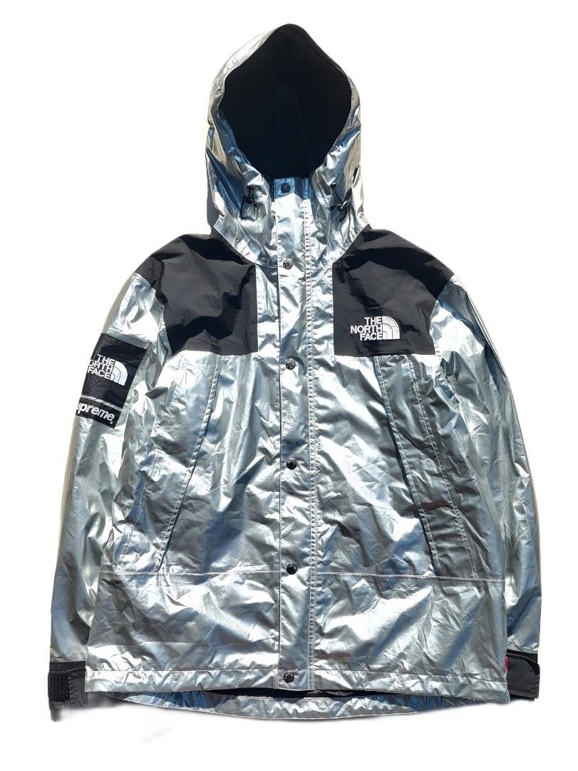 The north face supreme silver jacket sale