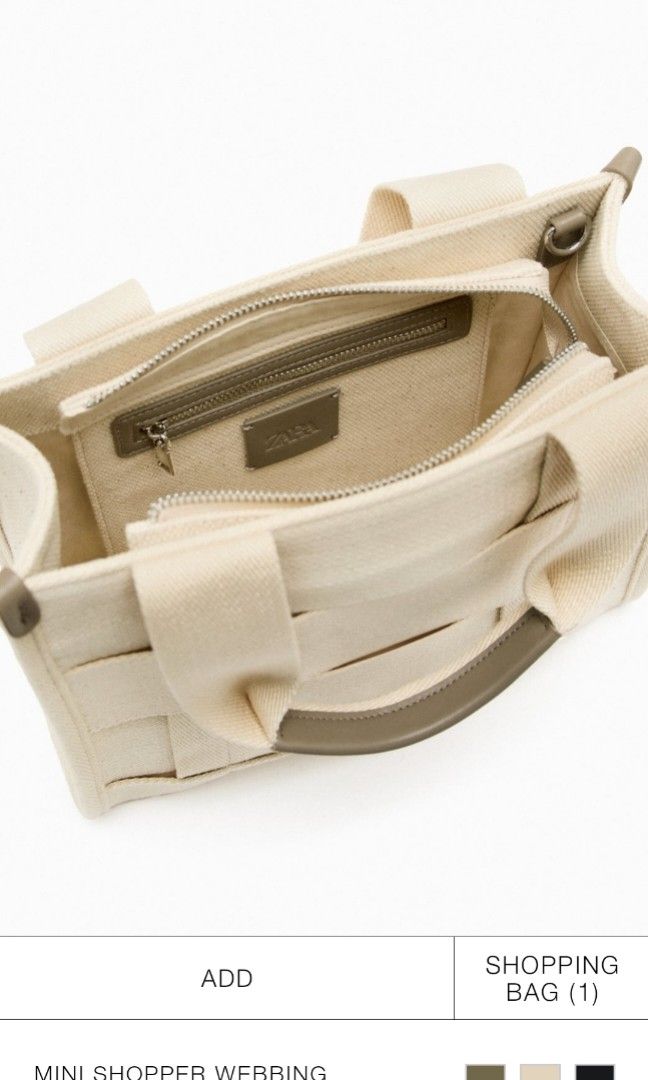 Zara Mini Shopper Webbing Sling tote bag