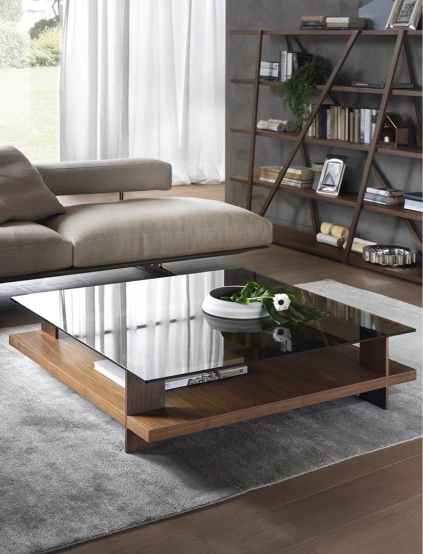 ABIGAIL Modern Solid Wood Coffee Table, Furniture & Home Living