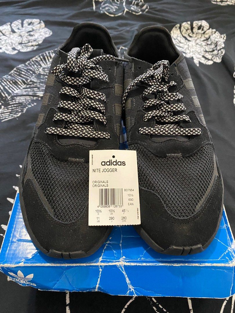 Original Adidas Nite Jogger Triple Black Men s Fashion Footwear