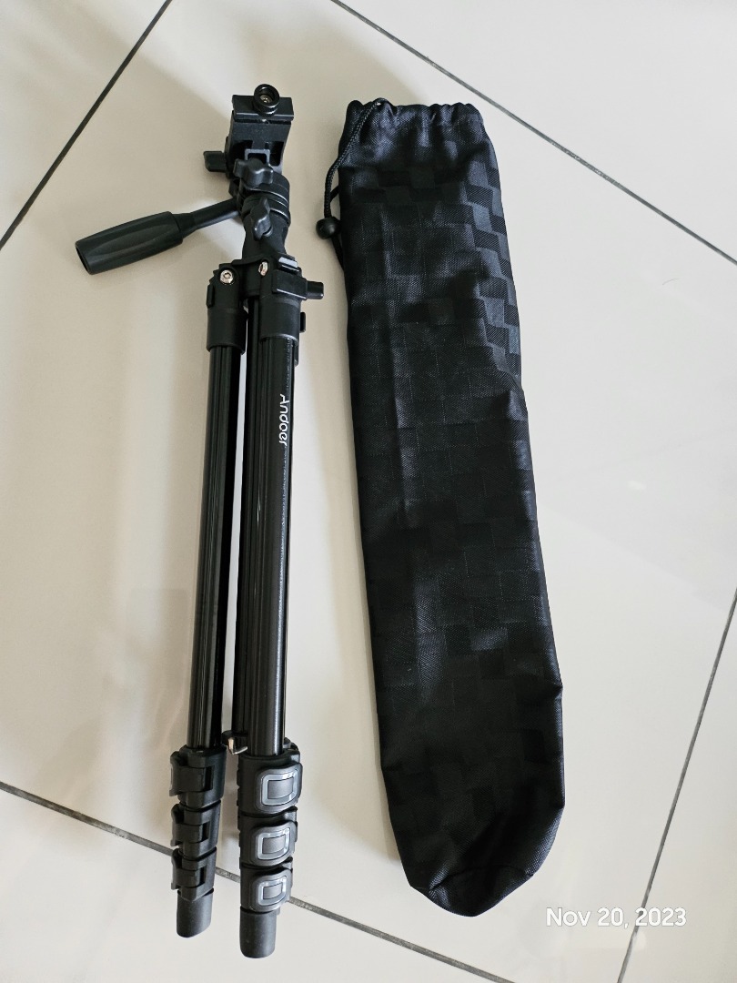 Andoer Q160HA Professional Video Tripod Horizontal Mount Heavy Duty