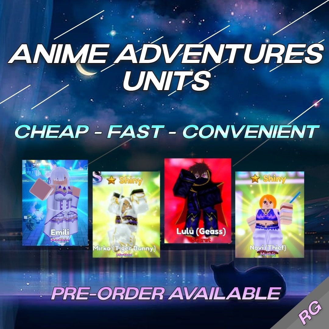 Anime Adventures, Roblox, Normal Units, Fast Delivery, Cheapest Prices