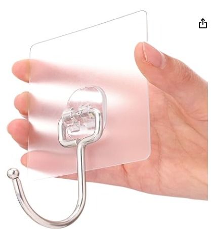 Antimbee 10 Pack All Purpose Large Adhesive Hooks for Hanging Heavy Duty Hold 37 lb Max Waterproof Stick on Wall Hooks for Organization CL0112 Furniture Home Living Home Improvement Organisation Hooks...