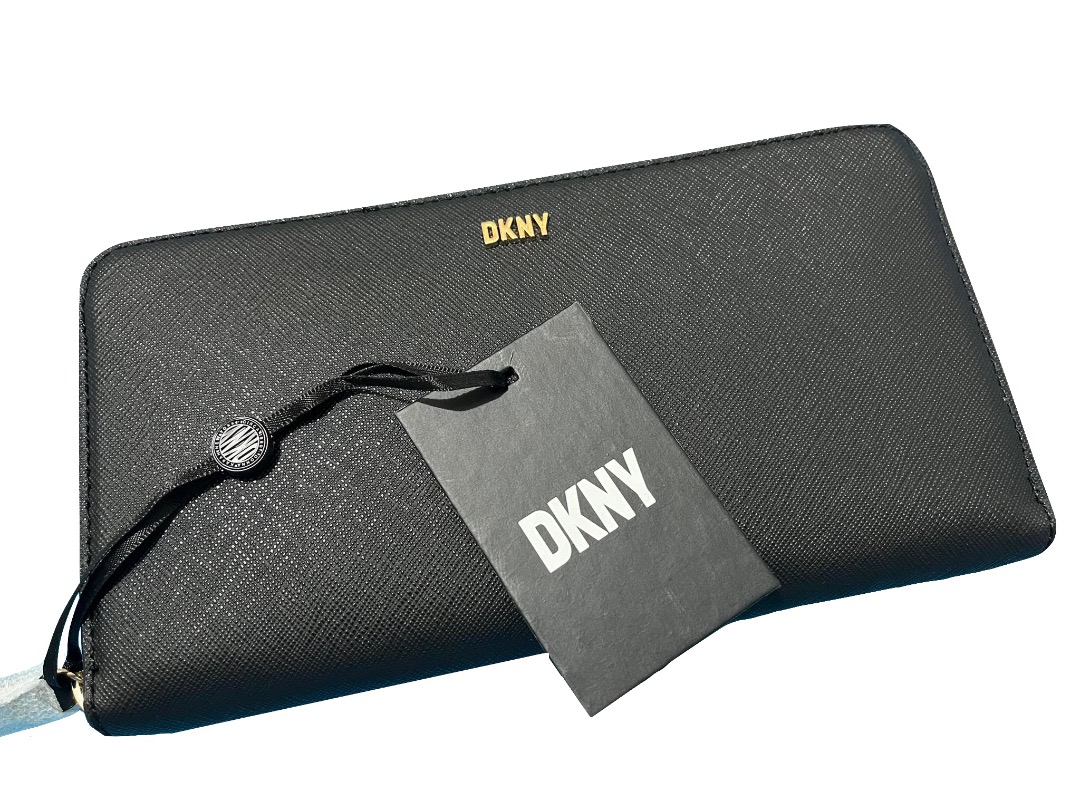 Authentic DKNY Vela Zip Around Purse Black Women s Fashion