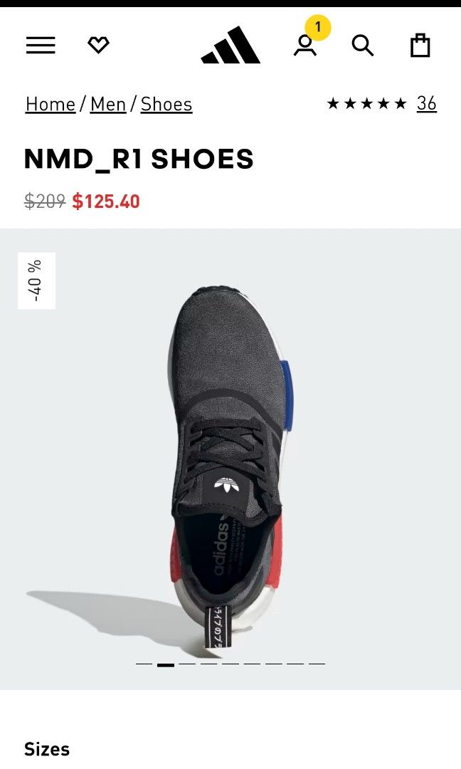 Adidas nmd best sale r1 size chart