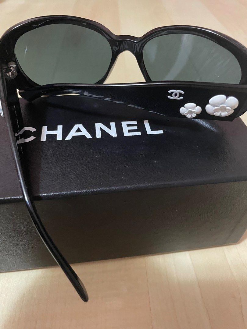 Buy CHANEL Sunglasses Vintage Rare Black Camellia Flowers Oval Rectangular  Square Wrap Half Rim 4135 Rihanna Kylie Jenner Lady Gaga Gray New NOS  Online in India - Etsy