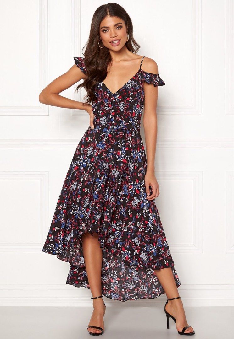 Authentic Guess Floral Open Back Cold Shoulder Midi Maxi Not ASOS Forever New Women s Fashion Dresses Sets Dresses on Carousell