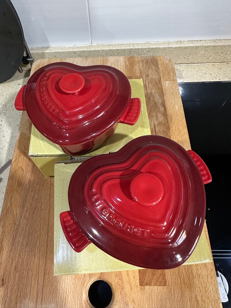 Authentic Le Creuset Heart casserole with lid, Furniture & Home Living, Kitchenware & Tableware