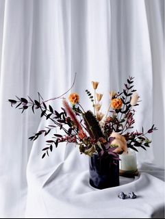 Autumn | Flower Vase Arrangement | Black Vase