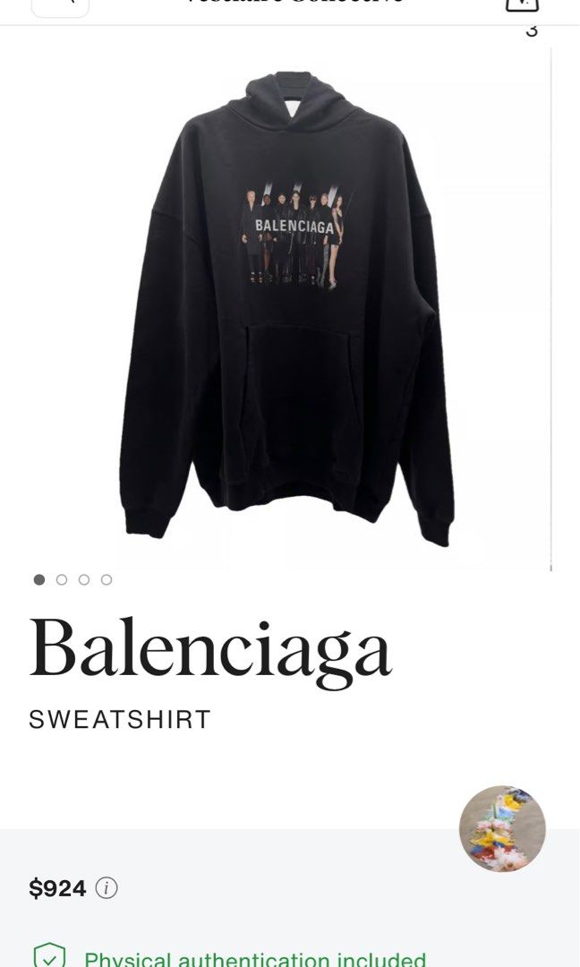 Balenciaga portrait hoodie on sale