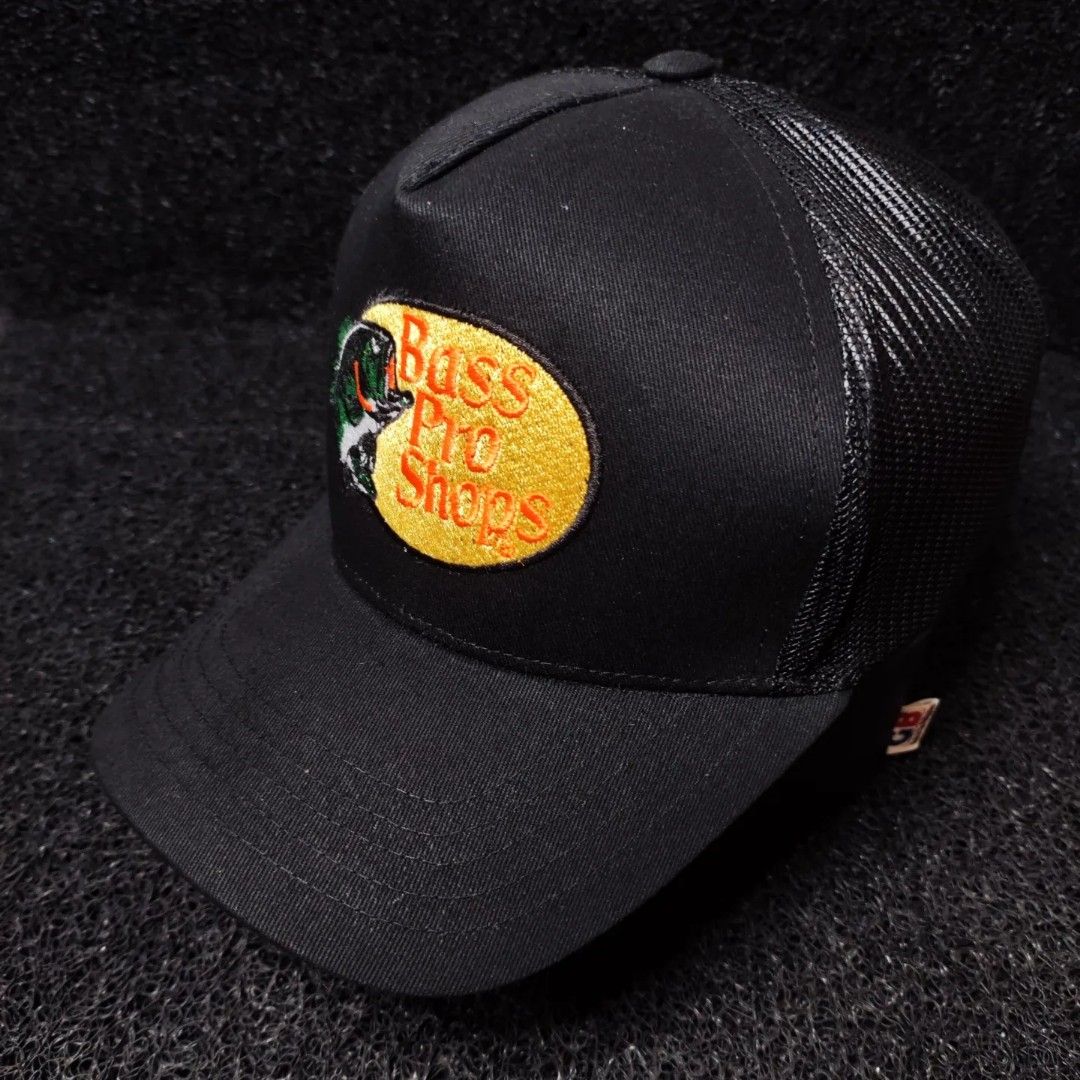 BASS PRO SHOPS TRUCKER CAP AFRAME BLACK, Men's Fashion, Watches &  Accessories, Caps & Hats on Carousell