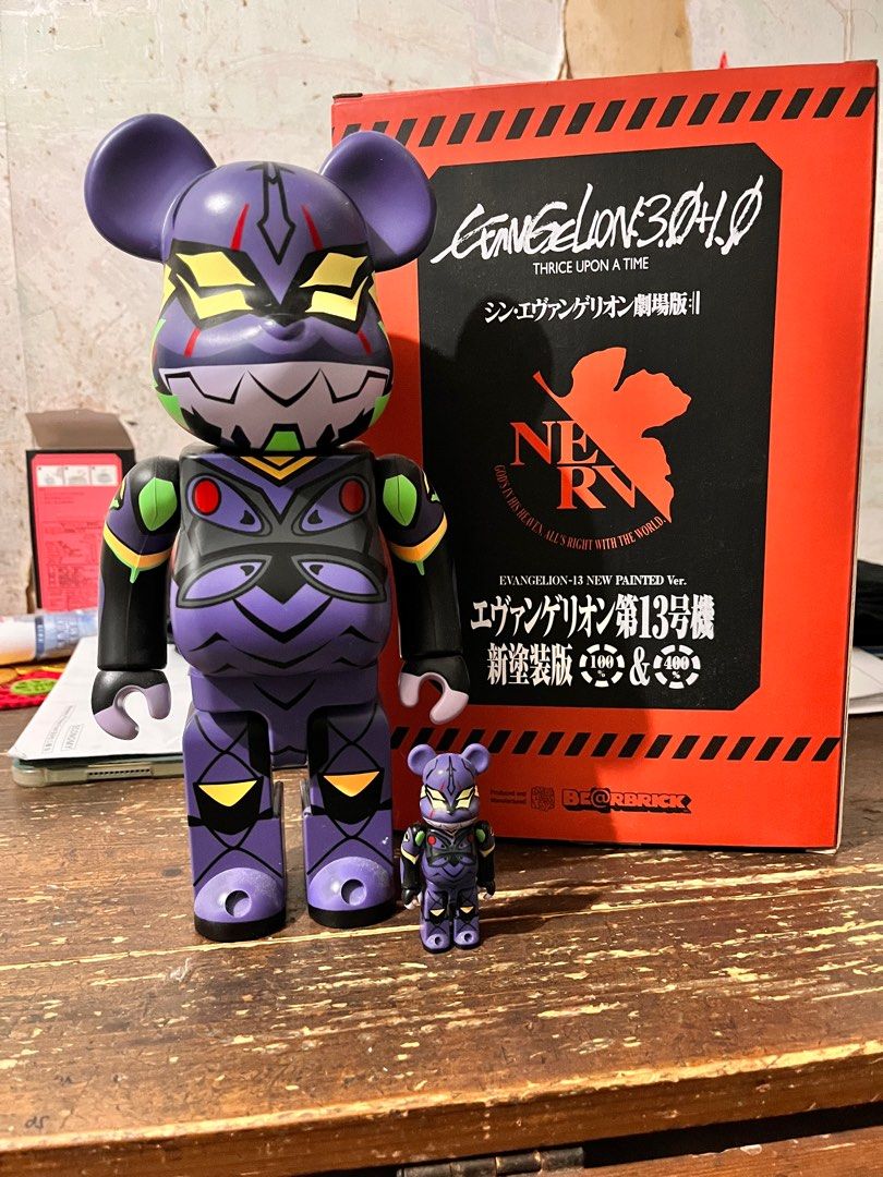 Bearbrick X EVA13號機新塗裝版400%&100%, 興趣及遊戲, 玩具& 遊戲類