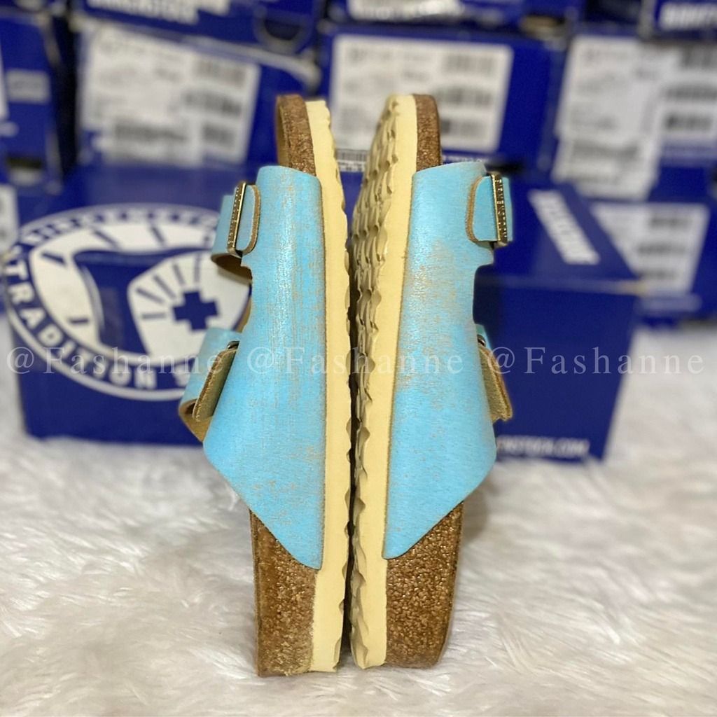 Washed metallic sale aqua birkenstock