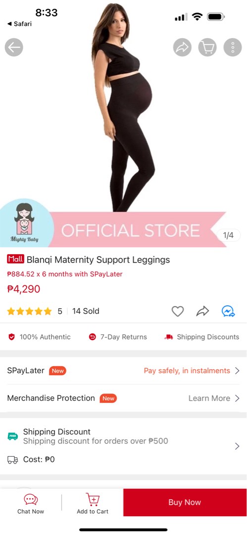 Blanqi Maternity Leggings - Medium Black, Women's Fashion, Maternity wear  on Carousell