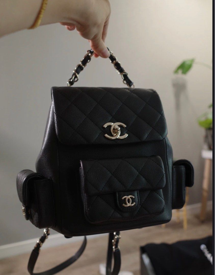 Chanel grained calfskin backpack sale