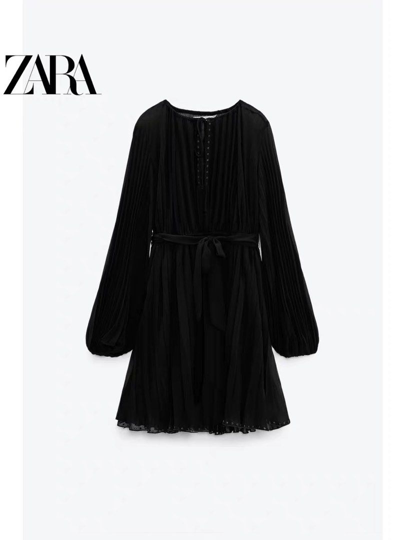 zara black chiffon dress ZARA Black Chiffon Ruffle Dress, Women's Fashion, Dresses & Sets, Dresses  on Carousell