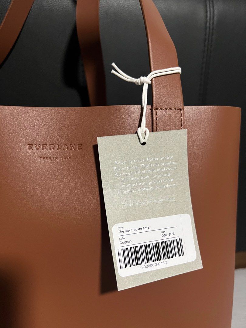 BNWT Everlane Day Square Tote Leather Cognac Women s Fashion