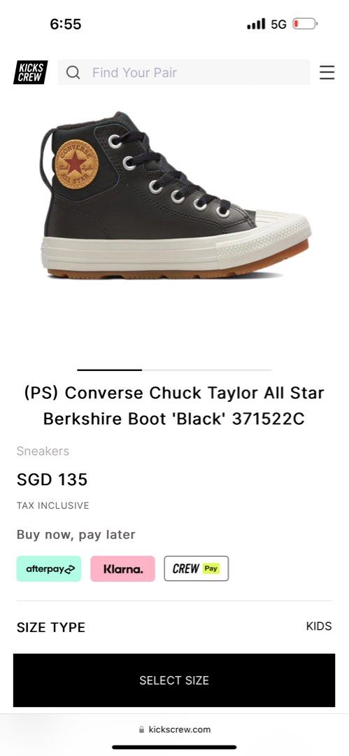 Buy now pay later converse shoes sale