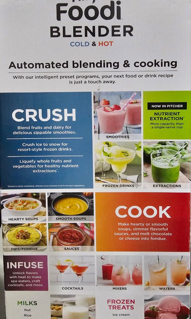 (Brand New) HB150 Ninja Foodi Blender Cold & Hot Auto iQ+Heat 1000 Watts, TV & Home Appliances