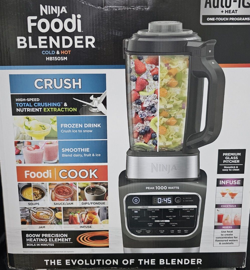 (Brand New) HB150 Ninja Foodi Blender Cold & Hot Auto iQ+Heat 1000