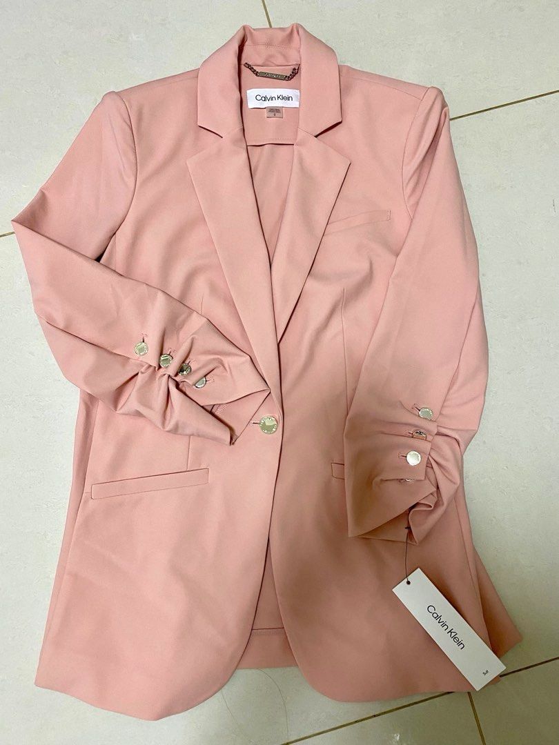 Calvin klein pink blazer cheap