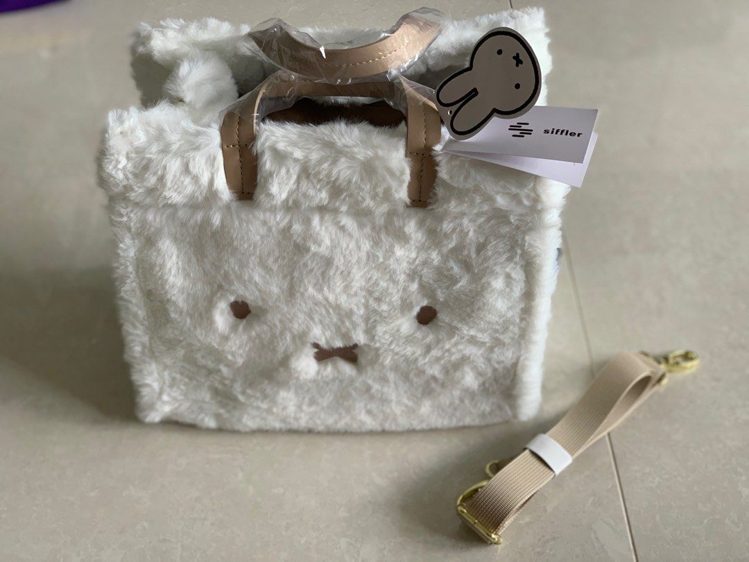 Brand New With Tag Miffy Furry Tote or Shoulder Bag Japan, Women's