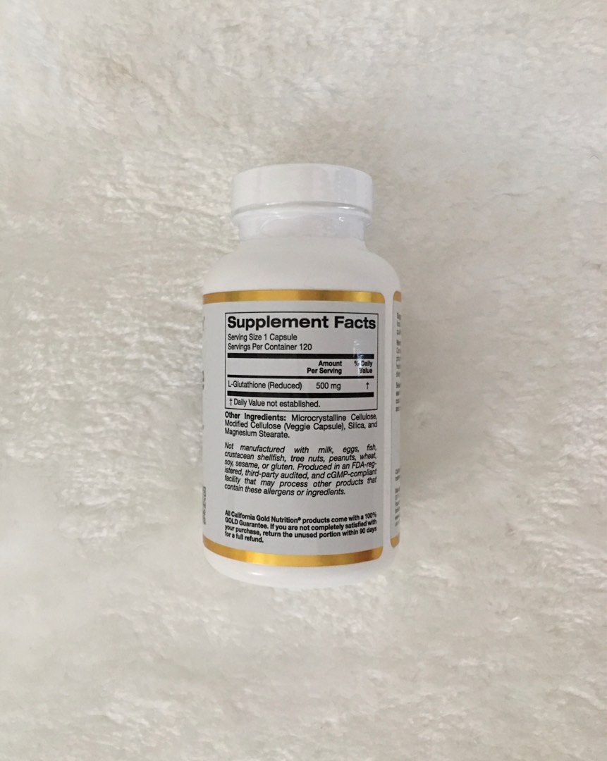 FREE SF locker collection] California Gold Nutrition L-Glutathione (Reduced)  500 mg 120 veggi capsules, , , - - Carousell