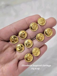 Cameo Stud Earrings Saudi Gold 18 K ✨