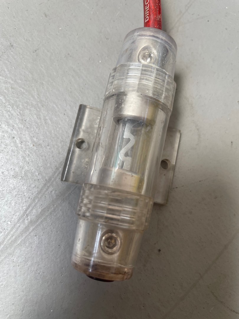 Car amplifier fuse with cables , Audio, Portable Audio Accessories on