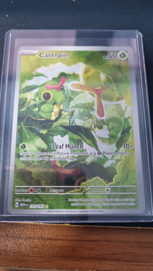 Caterpie 172/165 Illustration Rare / Art Rare 151 A Pokemon AR IR