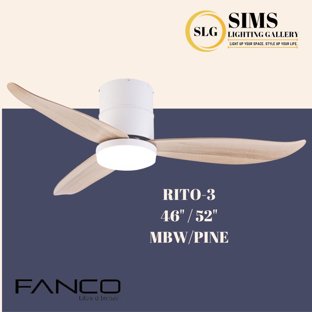 Ceiling Fan - Fanco Rito 3, Furniture & Home Living, Lighting & Fans ...