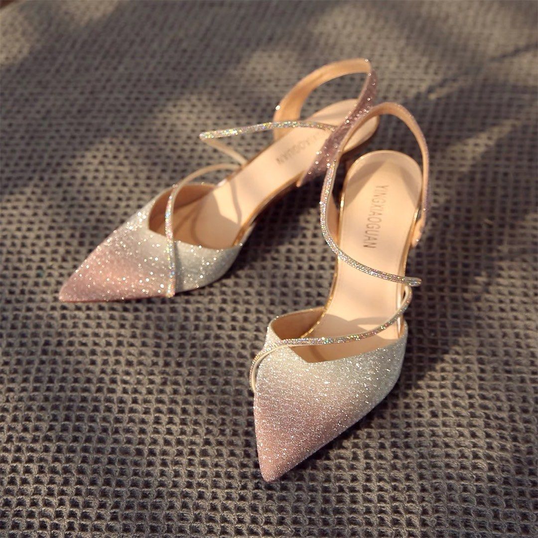 Champagne cheap kitten heels