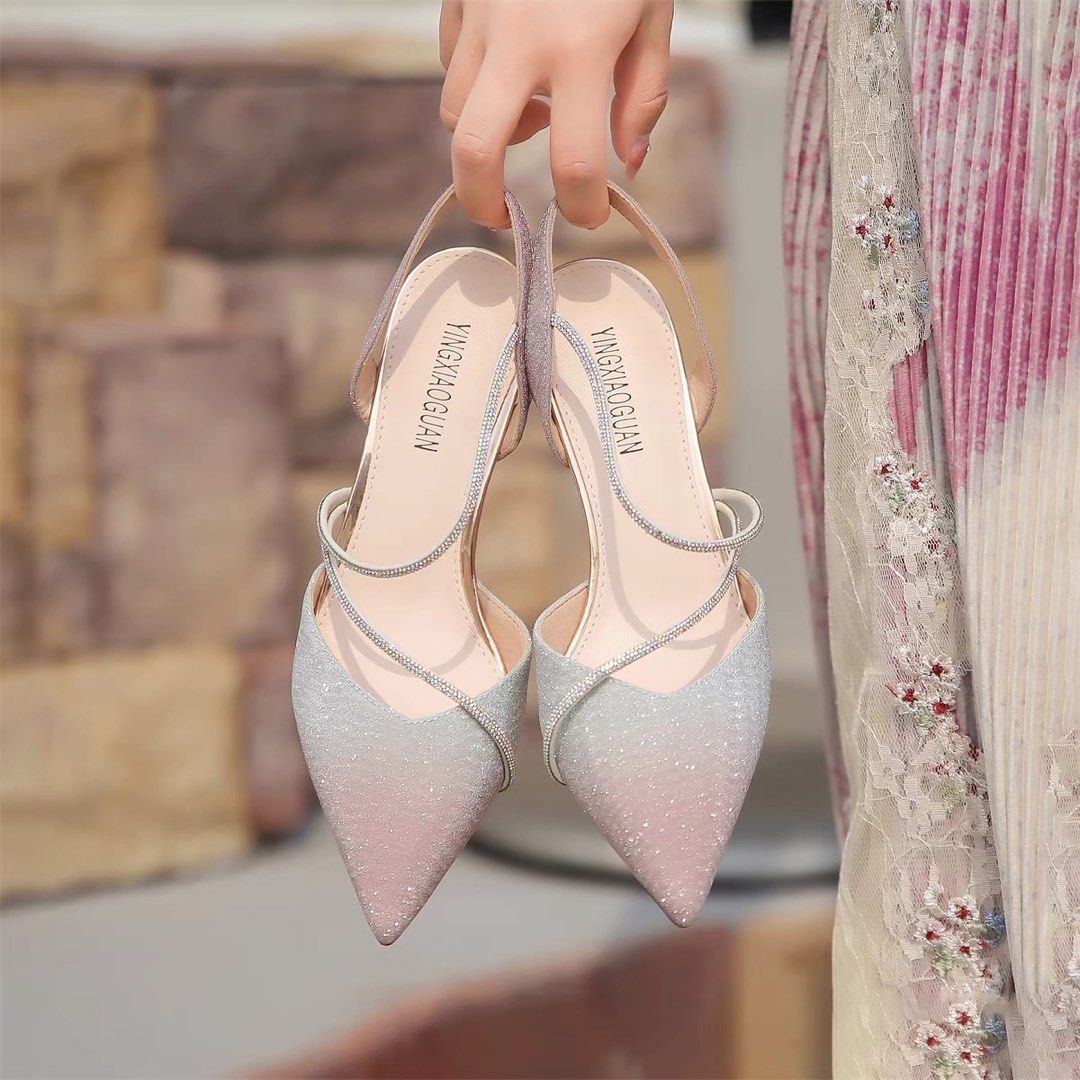 Pink glitter kitten cheap heels
