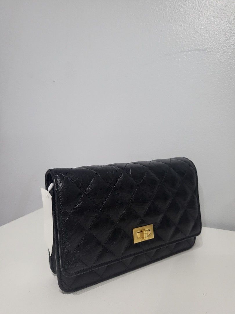 Chanel Reissue Flap Wallet Quilted Aged Calfskin Long Black 2217501