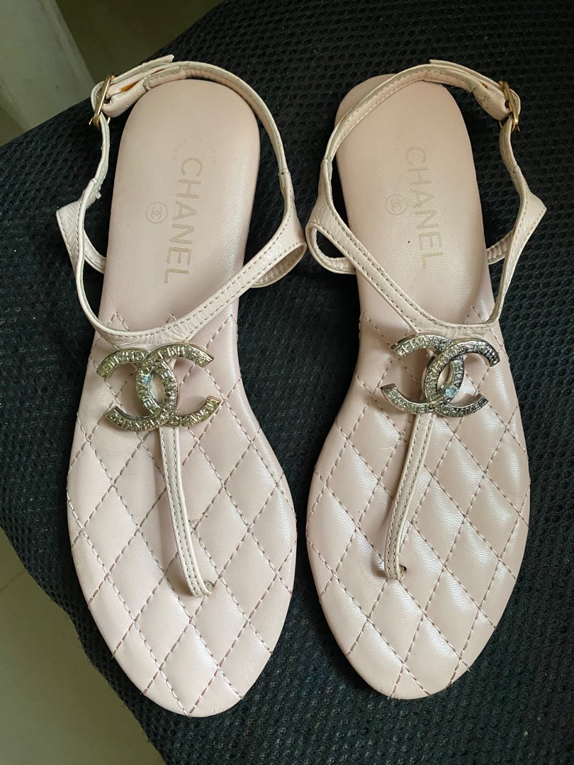 Chanel Sandals, Women's Fashion, Footwear, Flats & Sandals on Carousell