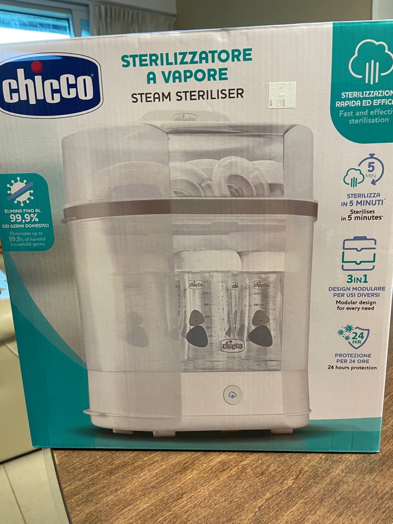 Chicco Steam Steriliser (3-in-1), 兒童＆孕婦用品, 護理及餵哺, 護理及餵哺- 母乳及奶瓶- Carousell