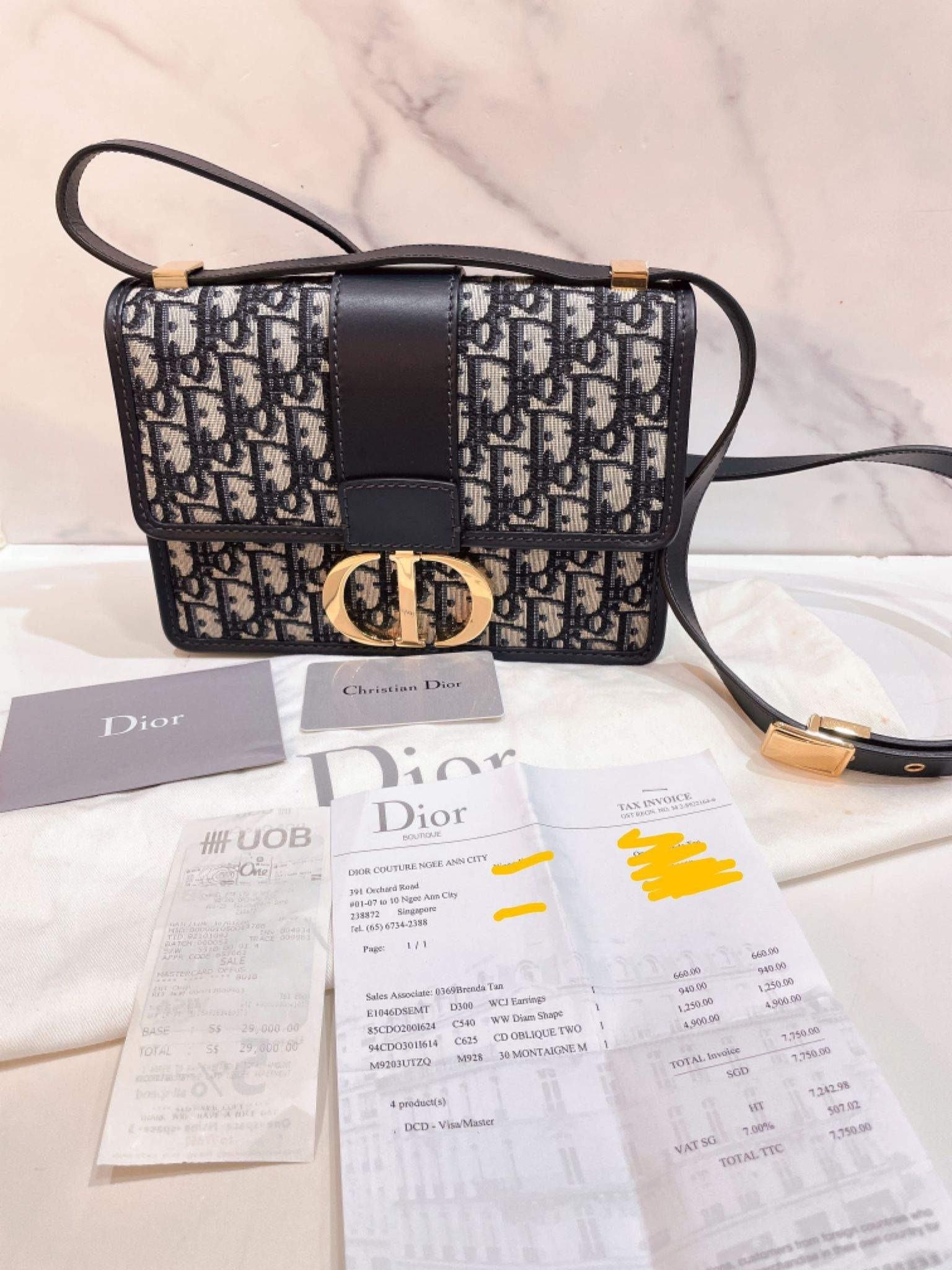 Christine Dior Montaigne Handbag, Luxury, Bags & Wallets on Carousell