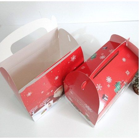 Christmas Red Hand Carry Candy Pastry Box (Category: Storage Boxes & Baskets) located in Malabon City. Submitted by heyitskhen (Listing ID 1266746446, Image 3). Description: Standard weight: 210grams Size: 9.5x9.5x16cm One size onl but 4 designs.