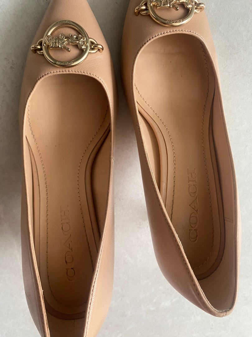 Coach nude heels new arrivals