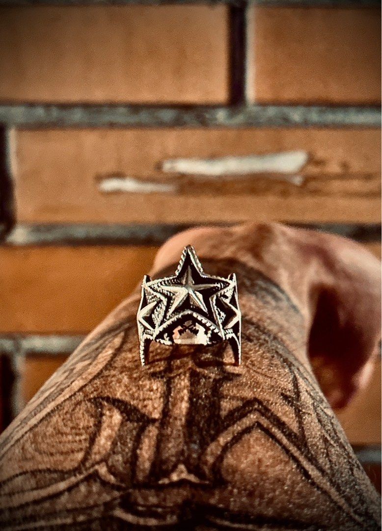 Cody Sanderson 3 Interlocking Star Ring 三星戒子/日圍17, 名牌精品